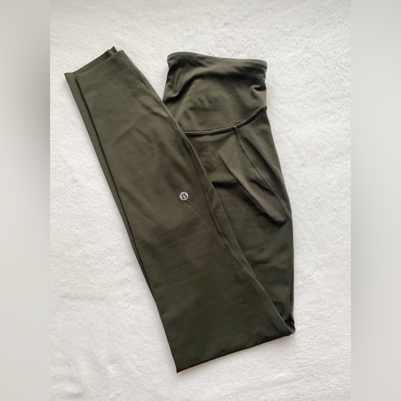 Lululemon, Size 6, Dark Olive, Base Pace High-Rise Running Tight 28” - Picture 2 of 6